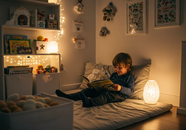 Child in a supportive, sensory-friendly home environment