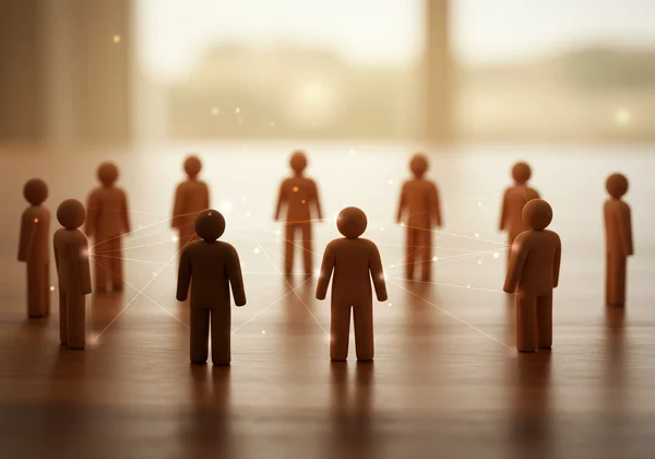 Diverse people connecting, forming a supportive and inclusive community.