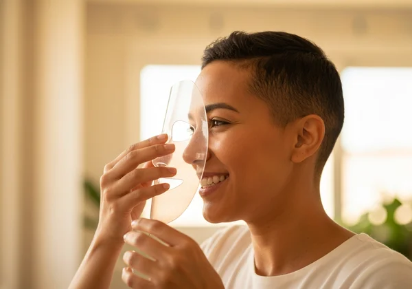 Person shedding a mask, embracing true self, feeling free