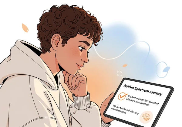 Person contemplating autism test results