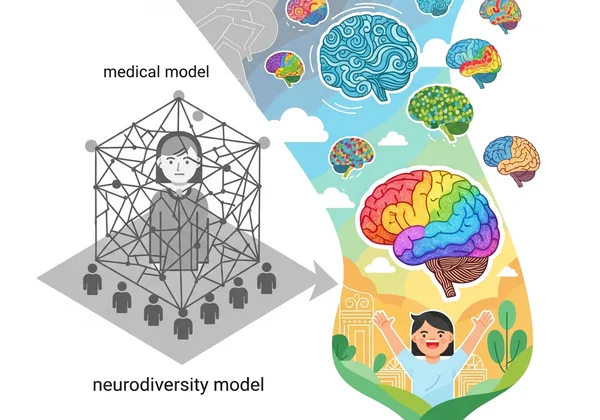 Visualizing neurodiversity paradigm shift