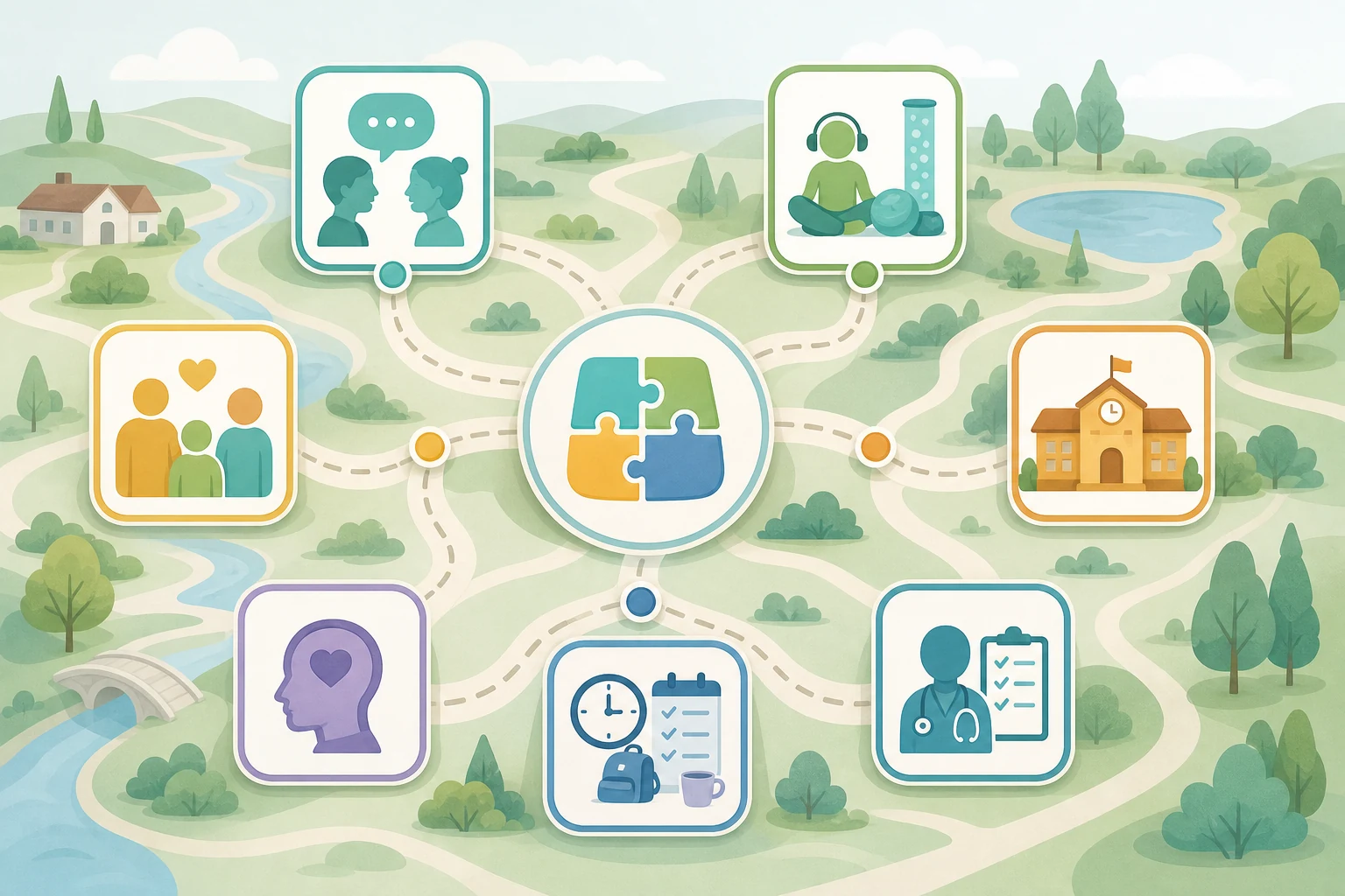 Autism treatment options map